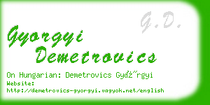 gyorgyi demetrovics business card